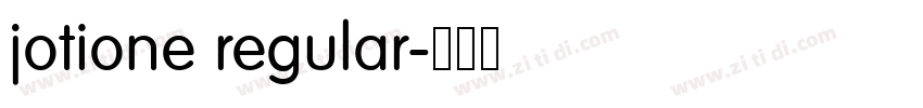 jotione regular字体转换